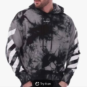 Off-White Black Tie-Dye Men's Hoodie